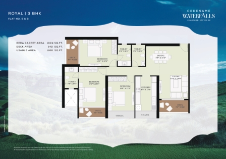 Royal 3 BHK Unit Plan
