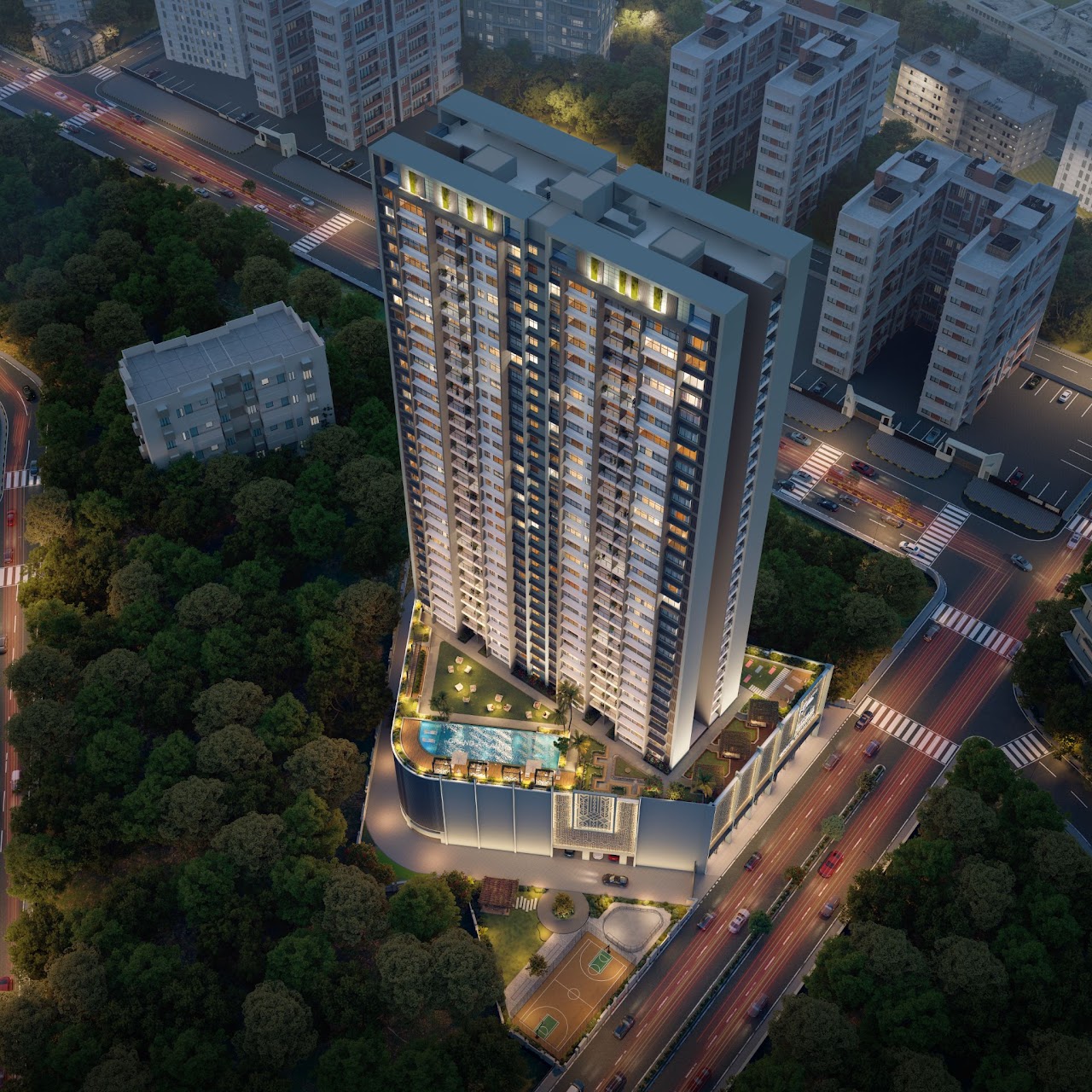 Satyam Codename Waterfalls Aerial